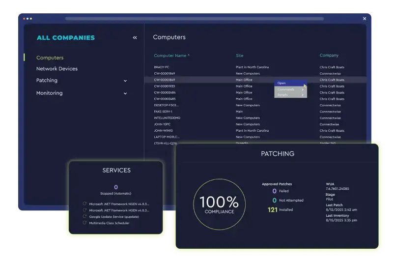 dashboard automate-rmm